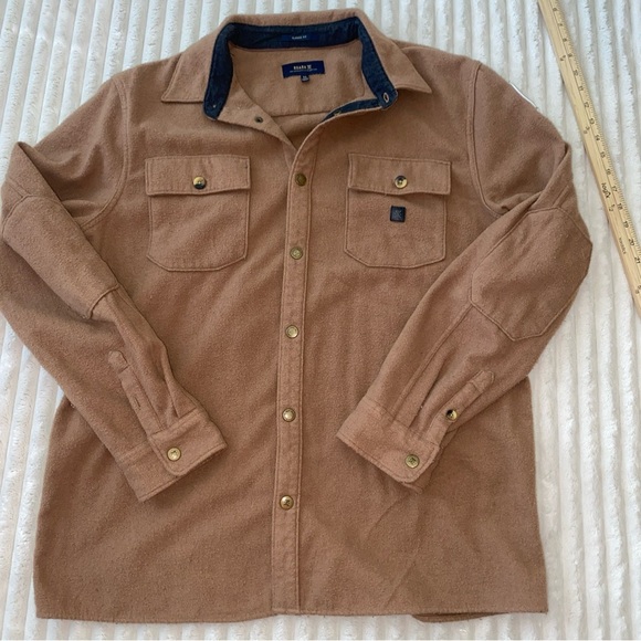 Roark Other - Roark Tan Lightweight Shirt Jacket with Casual Fit Flannel
